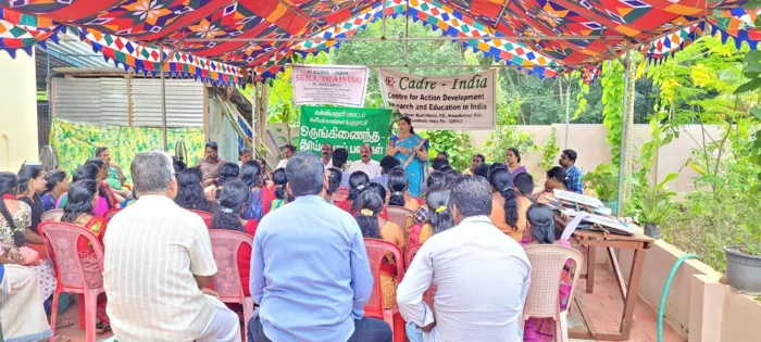 A community discussion at the CADRE-India centre